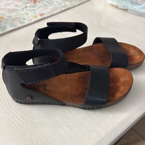 Elegant Black Leather Sandals